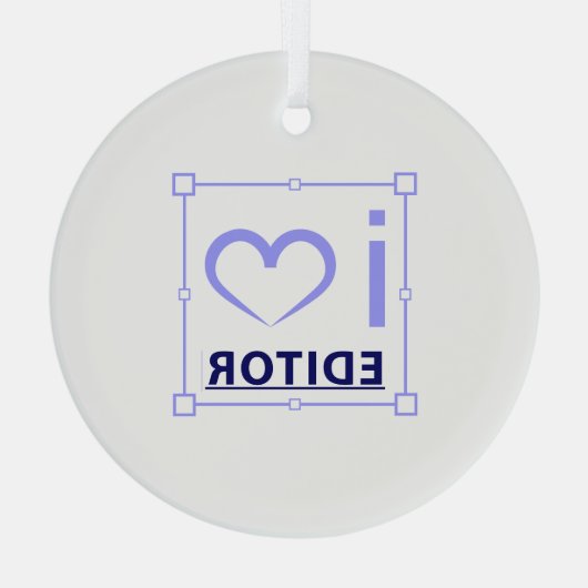 編集者 ガラスオーナメント (裏面)