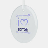 編集者 ガラスオーナメント (正面左)