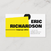 編集者、言語エディタ、ブックマガジン出版社 名刺 (裏面)