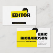 編集者、言語エディタ、ブックマガジン出版社 名刺 (正面/裏面)