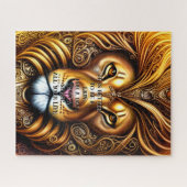 編集/削除文字 – 驚くほど美しいゴールデンライオン ジグソーパズル (横)