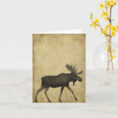 緩いきちんとしたLilのメッセージカードのアメリカヘラジカ カード (黄色い花)