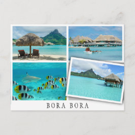 緩いイメージのBora Boraの礁湖のコラージュ ポストカード
