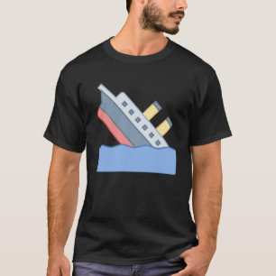 緩い唇が沈む船タイタニック氷山 Tシャツ