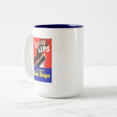 緩い唇は船を沈めるかもしれません ツートーンマグカップ (正面左)