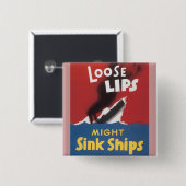 緩い唇は船を沈めるかもしれません 缶バッジ (正面&裏面)