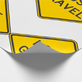 緩い砂利警告標識道路危険 ラッピングペーパー