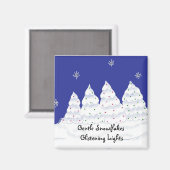 緩やかな雪片の輝く光 マグネット (正面/裏面)