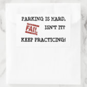 緩やかな駐車勇気付けられる 長方形シール (バッグ)