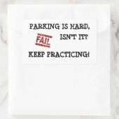 緩やかな駐車勇気付けられる 長方形シール (バッグ)