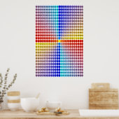 緩和曲線の乗算テーブル – 正方形(フィット) ポスター (キッチン)