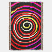 緩和曲線カラフルパターン スローブランケット (正面縦)