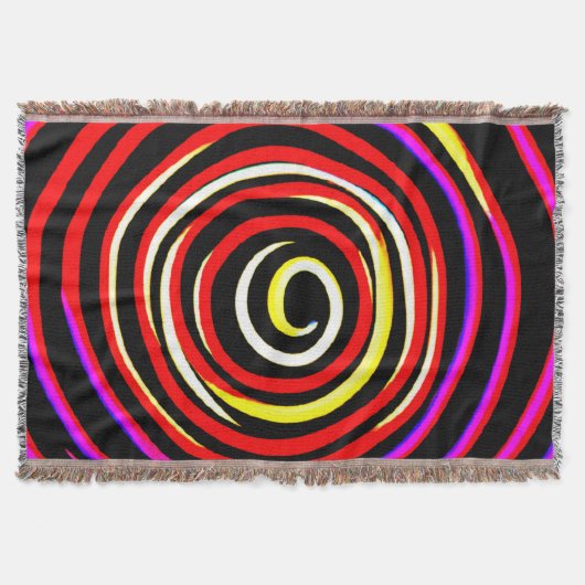 緩和曲線カラフルパターン スローブランケット (正面)