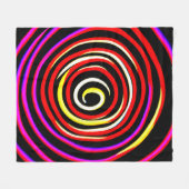 緩和曲線カラフルパターン フリースブランケット (正面(横))