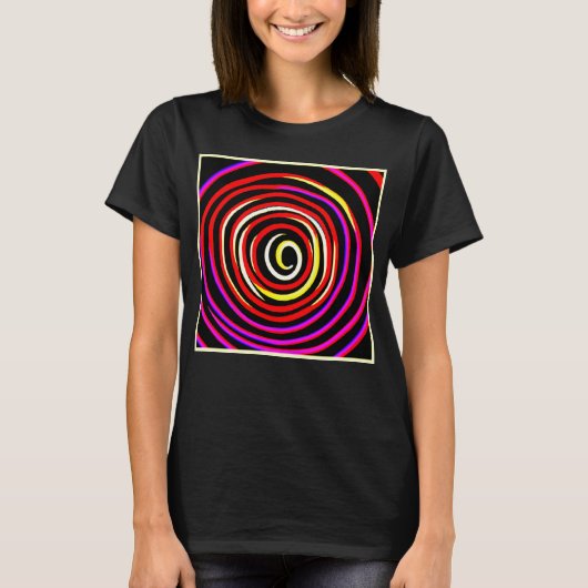 緩和曲線カラフルパターン Tシャツ (正面)