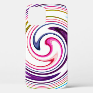緩和曲線カラフル抽象芸術の背景#2 iPhone 12 PROケース