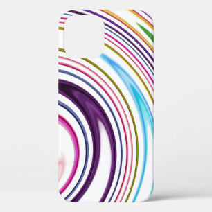 緩和曲線カラフル抽象芸術の背景 iPhone 12 PROケース
