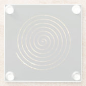 緩和曲線ケルト記号 ガラスコースター (裏面)