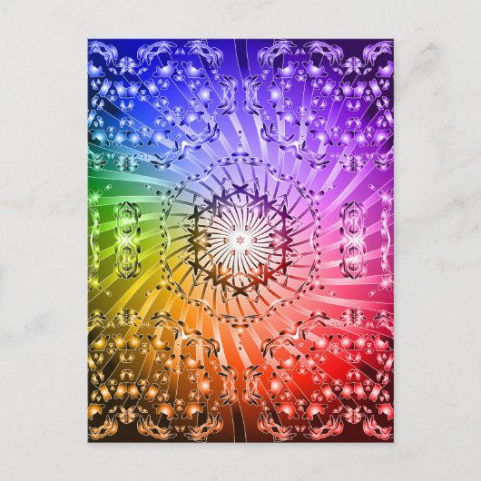 緩和曲線サイケデリック:ベクトルのアート: ポストカード (正面)