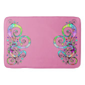 緩和曲線ハート手絵を描デザイン1 バスマット (正面)