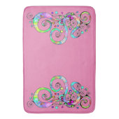 緩和曲線ハート手絵を描デザイン1 バスマット (正面縦)