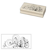 緩和曲線ハート手絵を描デザイン1 ラバースタンプ (押印)