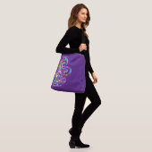 緩和曲線ハート手絵を描デザイン2 クロスボディバッグ (モデル)