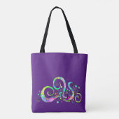 緩和曲線ハート手絵を描デザイン2 トートバッグ (裏面)