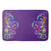 緩和曲線ハート手絵を描デザイン2 バスマット (正面)