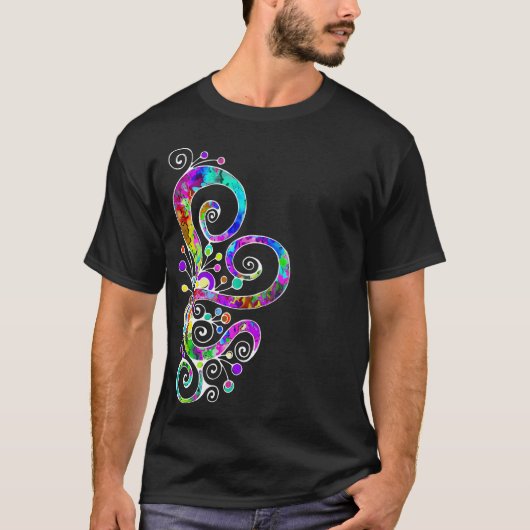 緩和曲線ハート手絵を描デザイン2 Tシャツ (正面)