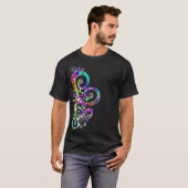 緩和曲線ハート手絵を描デザイン2 Tシャツ (正面フル)