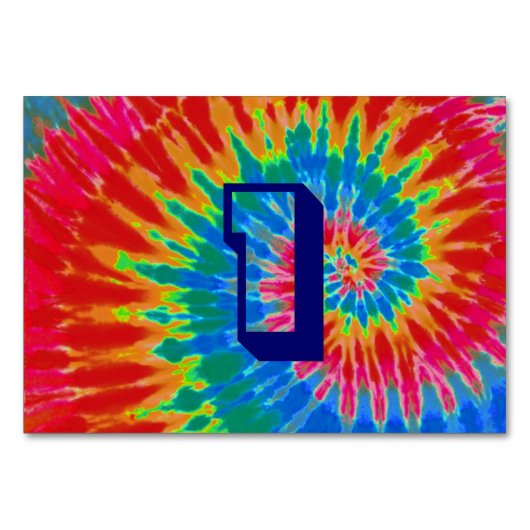 緩和曲線絞り染め結婚のテーブル1 テーブルナンバー (裏面)