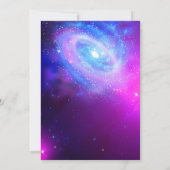 緩和曲線銀河系パーティーテーマ招待 招待状 (裏面)