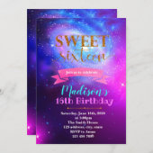 緩和曲線銀河系パーティーテーマ招待 招待状 (正面/裏面)