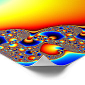 緩和曲線銀河系 – フラクタル図形 ポスター (角)