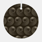 緩和曲線:スタイリッシュヴィンテージパターン ガラスオーナメント (裏面)