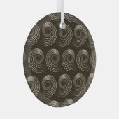 緩和曲線:スタイリッシュヴィンテージパターン ガラスオーナメント (正面右)