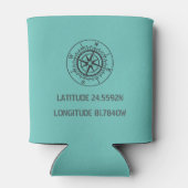 緯度と経度のカスタム設定 缶クーラー (裏面)