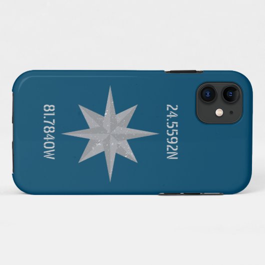 緯度と経度(コンパス航海のアイコン) Case-Mate iPhoneケース (裏面(横))