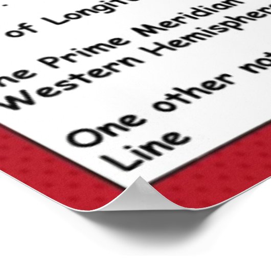 緯度と経度 ポスター (角)