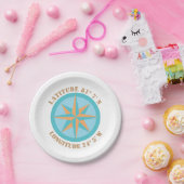 緯度の経度コンパスバラを追加航海の ペーパープレート (パーティー)