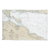 緯度経度マッキナック島航海の図 枕カバー (裏面)