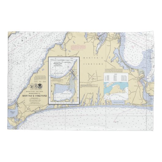 緯度経度マーサのブドウ園航海の 枕カバー (裏面)