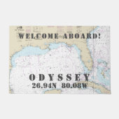 緯度経度🌊⚓フロリダ航海の州 ドアマット (正面)