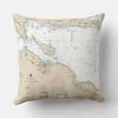 緯度航海の経度Mackinac Isl。ミシガン クッション (裏面)