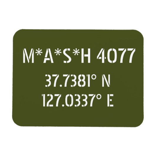 緯度M*A*S*H 4077度 マグネット (横)