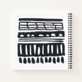 緯糸I | モダン黒水彩 ノートブック (裏面)