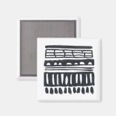 緯糸I |黒モダン水色 マグネット (正面/裏面)