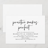 練習が完璧にな結婚る、のリハーサルディナー 招待状 (正面/裏面)