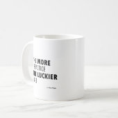 練習すればするほど私は幸運になる コーヒーマグカップ (正面左)